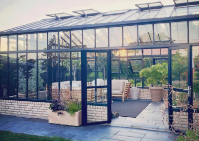 Greenhouse Interior Sunset